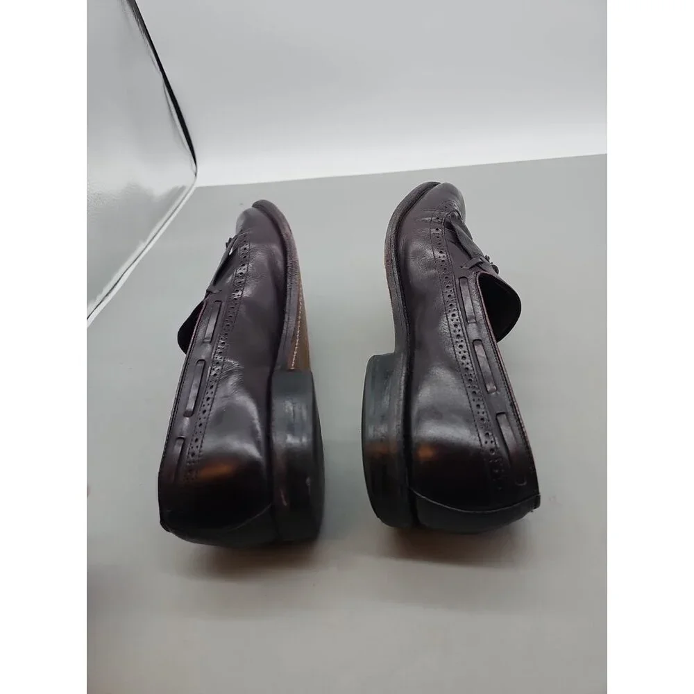 Allen Edmonds Arlington Burgundy Wingtip Brouge Kiltie Tassel Loafers‎ Mens 10.5
